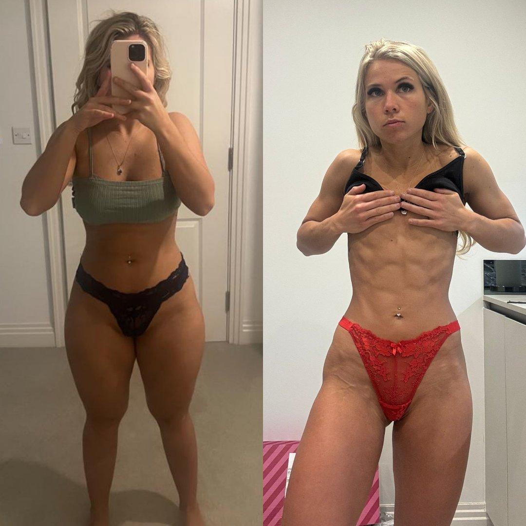 Nicole, 25 — before and after transformation photos, -16kg in 24 weeks
